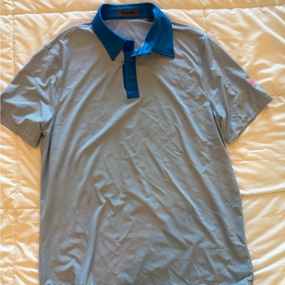 G/FORE | Shirts | Gfore Blue And White Striped Polo Shirt | Poshmark